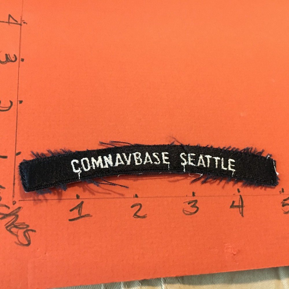 US NAVY SHOULDER STRIP TAB rocker PATCH COMNAVBASE SEATTLE