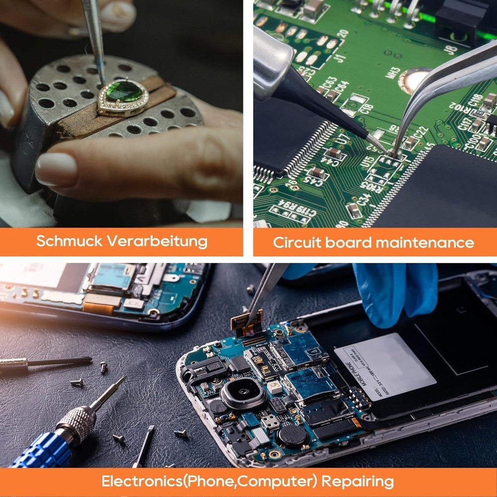 Curved Precision Tweezers for Electronics