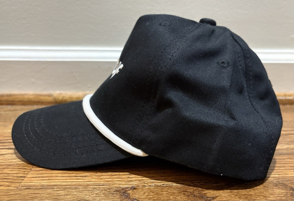 LA Golf Snapback Rope Hat - Black/White