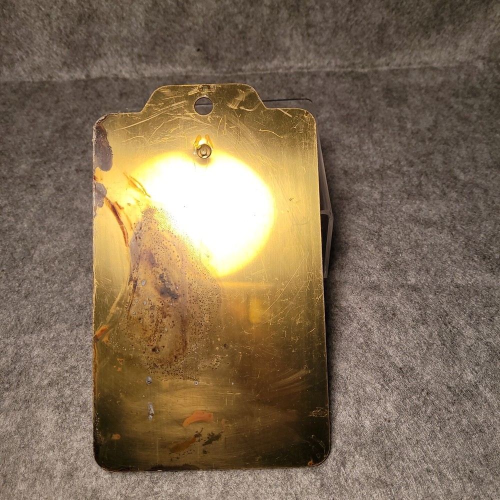 Vintage Small Heavy Brass Clip Board with Flying Eagle Clip