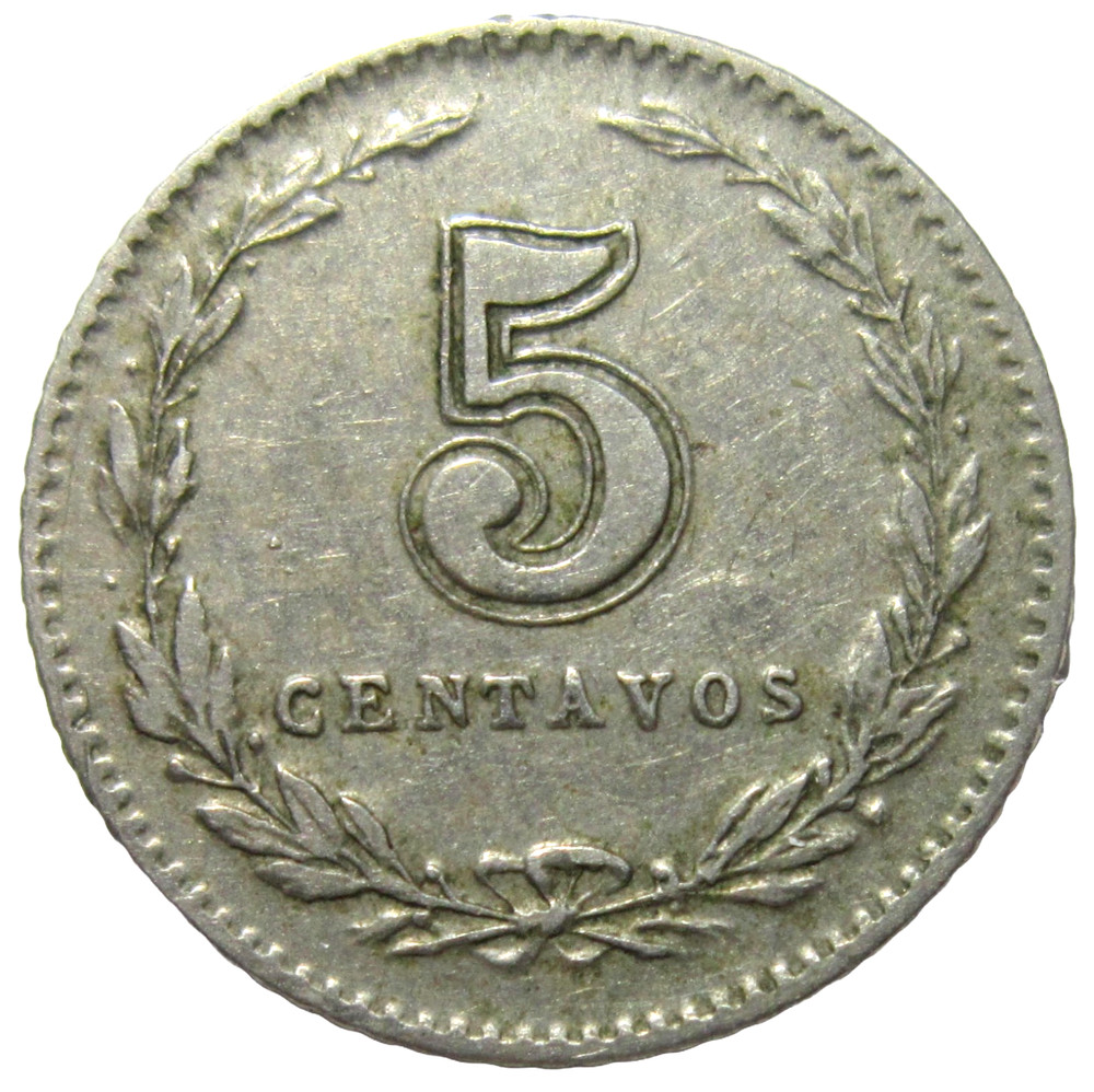 ARGENTINA. 5 CENTAVOS, 1905.