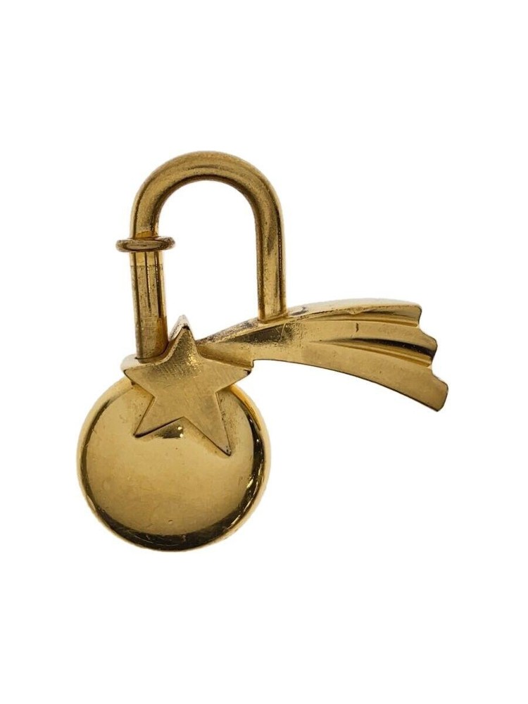 HERMES Keychain GLD Plain Womens Shooting Star Cadena Used