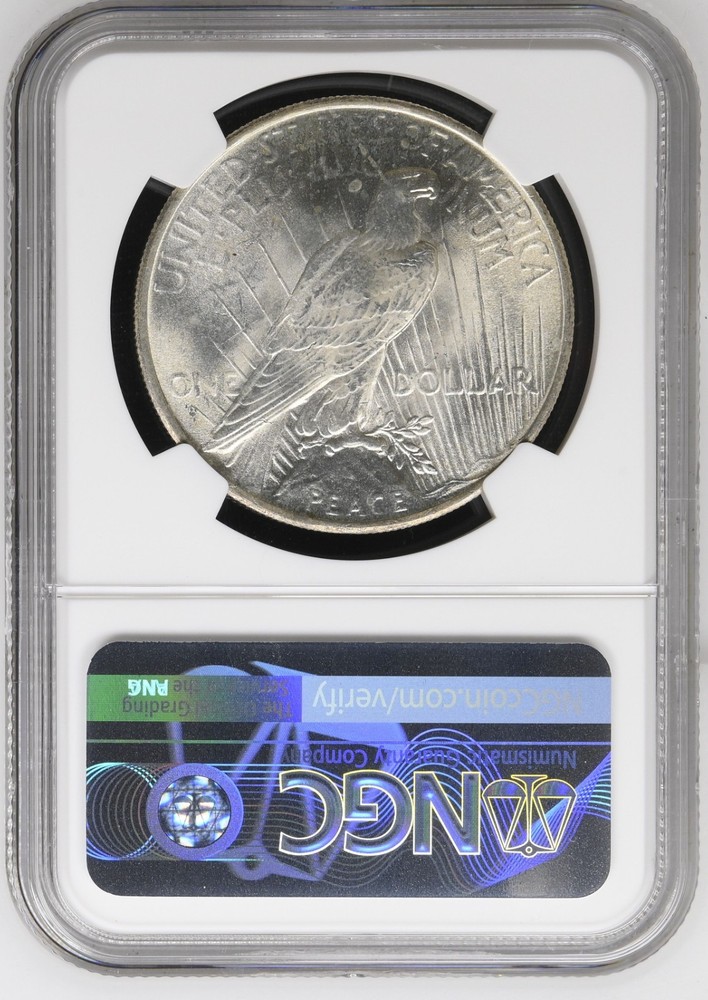 1925 (P) NGC Silver Peace Dollar MS65 MS-65