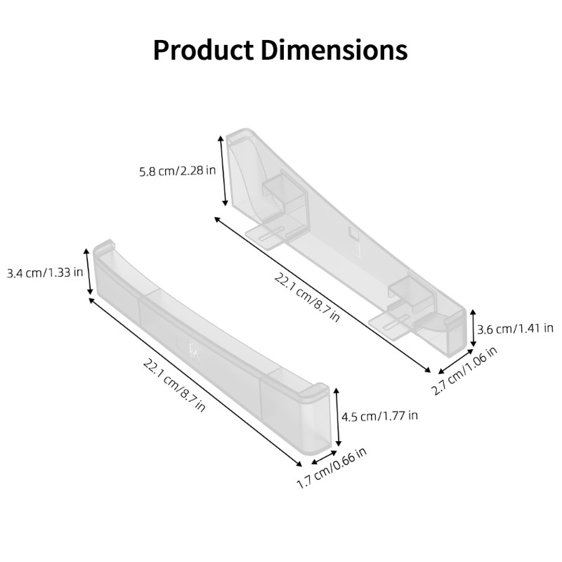 Clear ABS Stand Desktop Support Hold Clear Rack Lightweight for Game Consoles
