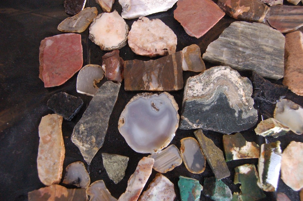 Miscellaneous Jasper, Agate, Calcite Onyx Slabs End Cuts Ect.