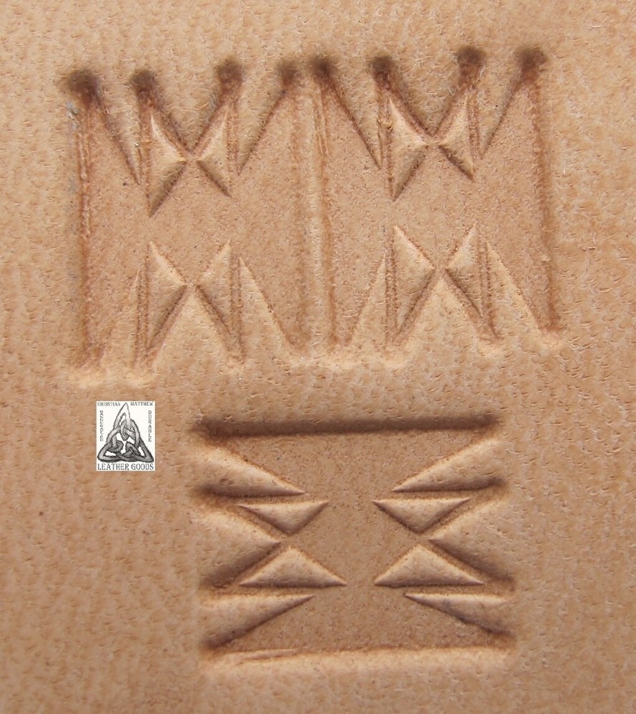 Vintage Basic Tool USA Full Handle Geometric Stamp Leather Tool Number 5