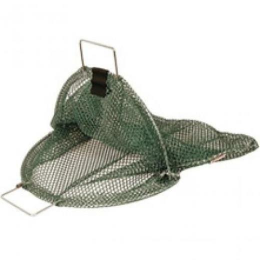 Trident Mesh Bag with Galvanized Wire Handle and D-Ring - Green - XLarge