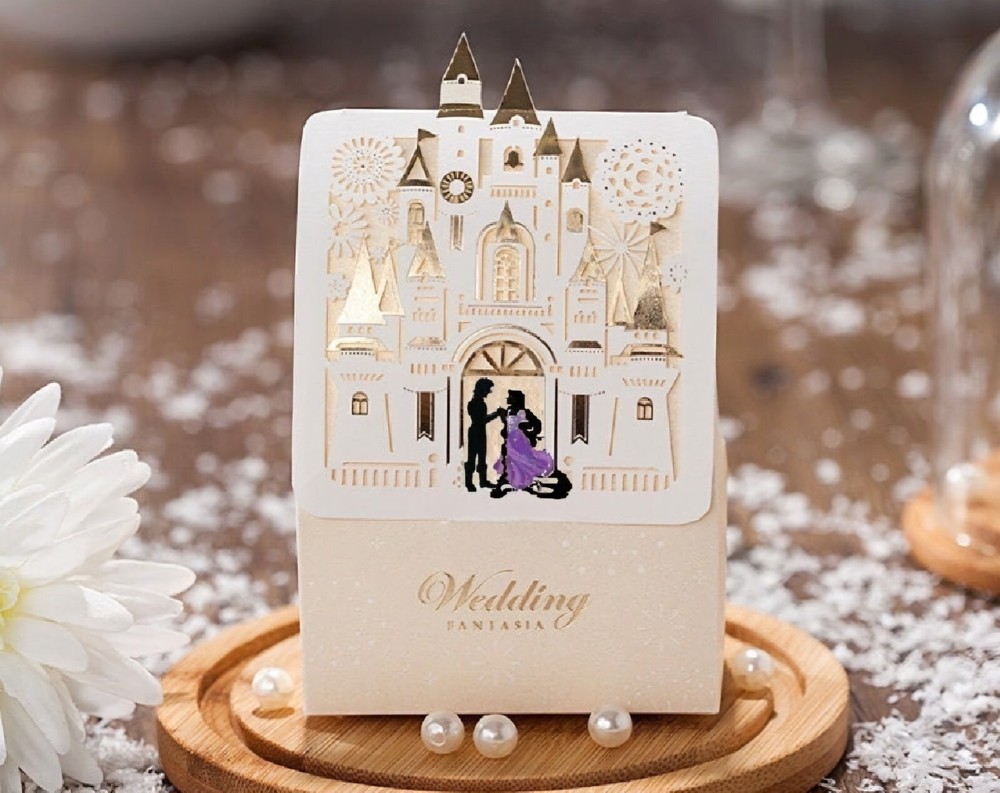 Enchanted Wedding Castle Gift Boxes / Rapunzel  / 50ct package
