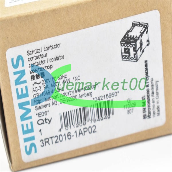 1PCS NEW Siemens Contactor 3RT2016-1AP02