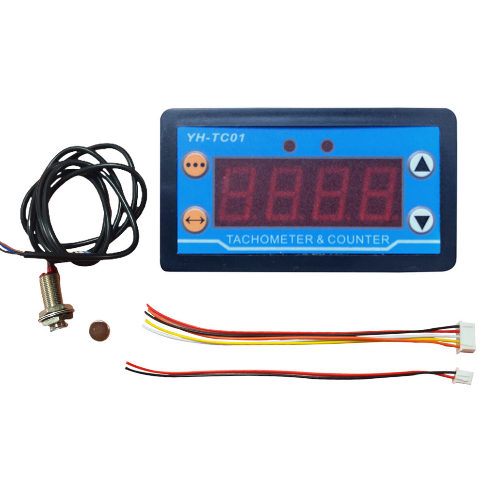 DC 9-24V 4-digit 0.56" Digital Tachometer Sensor Motor Tachometer Meter