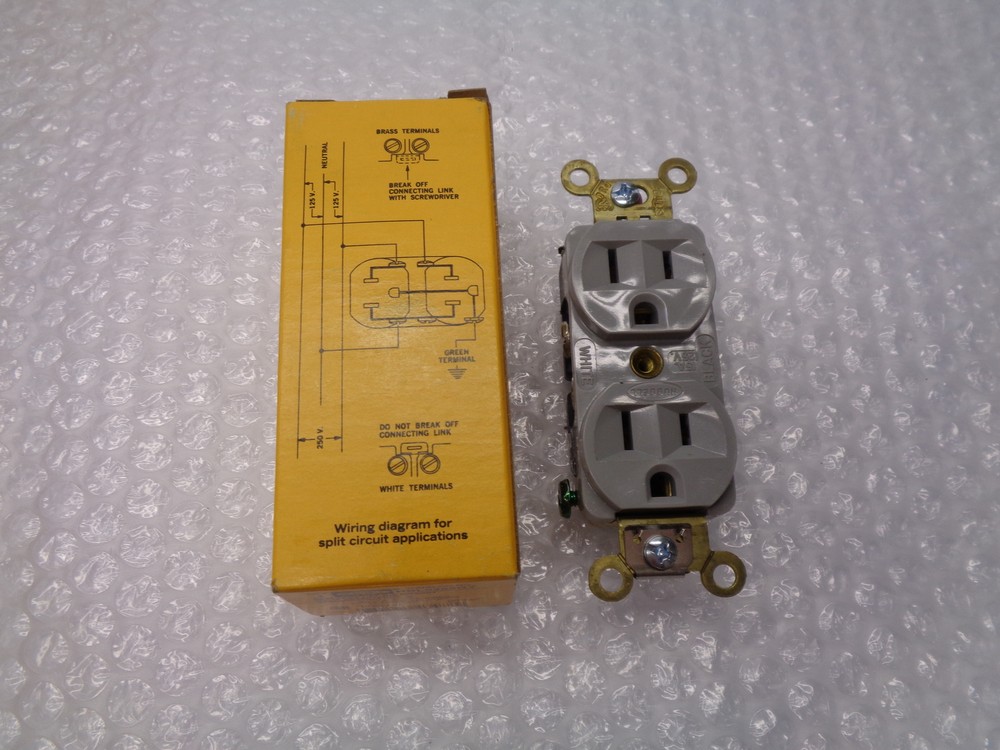 HUBBELL HBL5252GY RECEPTACLE NSMP