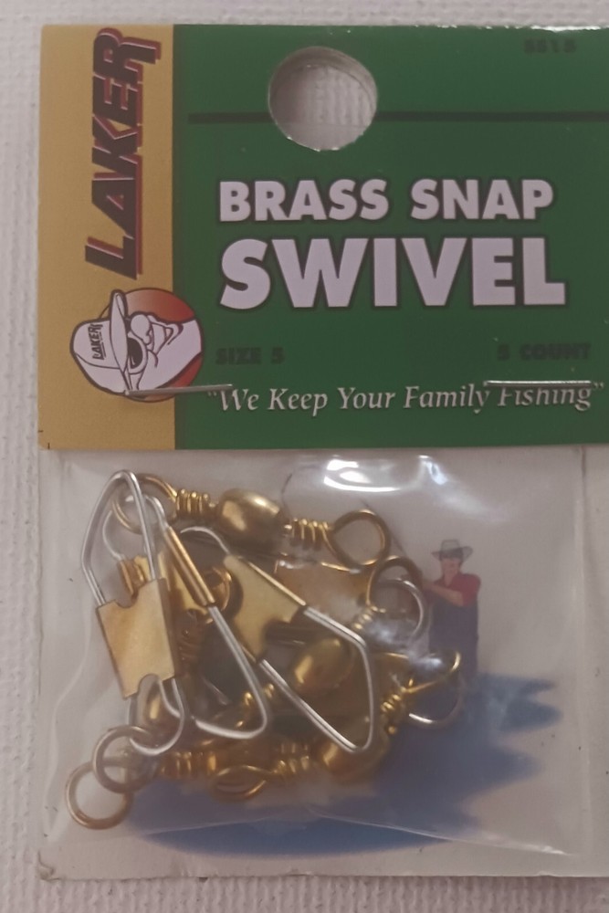 Laker Brass Snap Swivel Size 5 (5) pack Unopened Package