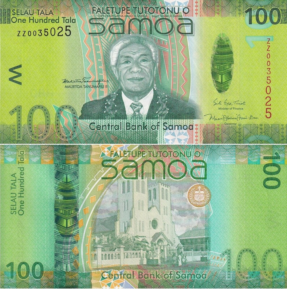Samoa 100 Tala ND 2017 P 44 b* Replacement zz UNC