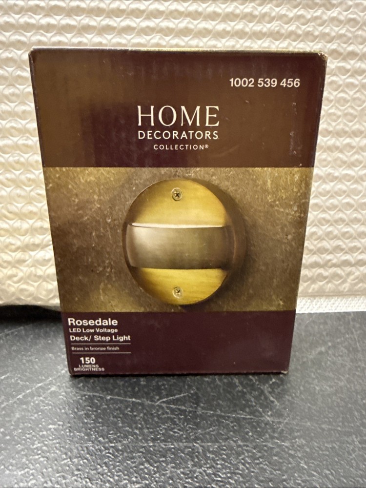 4-pack Home Decorators LED Deck/Step Light Low Voltage Brass Bronze Finish NEW