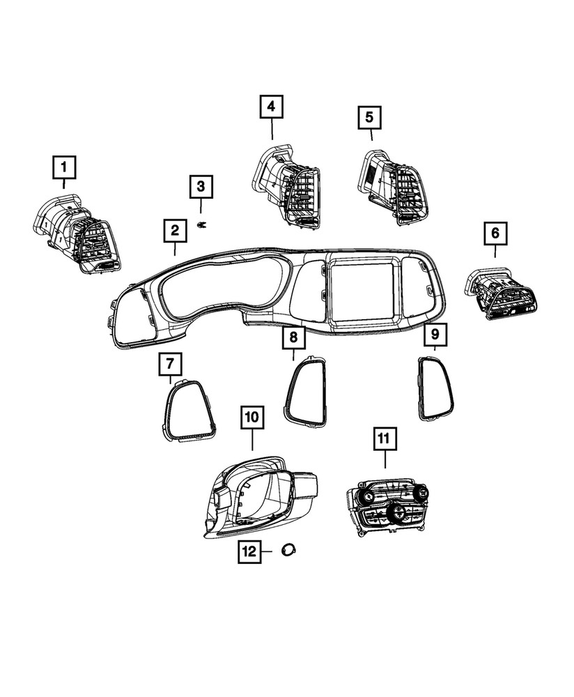 Genuine Mopar Vehicle Feature Controls Center Stack 68415452AA
