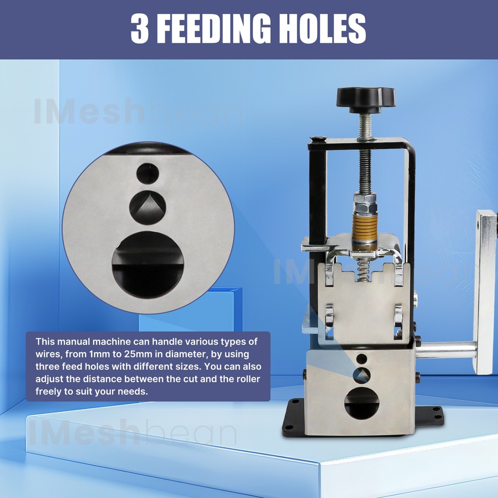 Manual Wire Stripping Machine Drill Powered Hand Crank Wire Stripper Tool 1-25MM