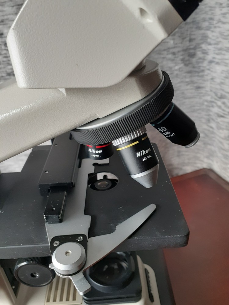 Nikon YS2-T Alphaphot Binocular Microscope w/ Eyepieces & 3 Objective Lenses