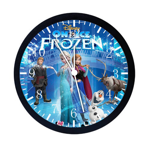 Disney Frozen Black Frame Wall Clock E08