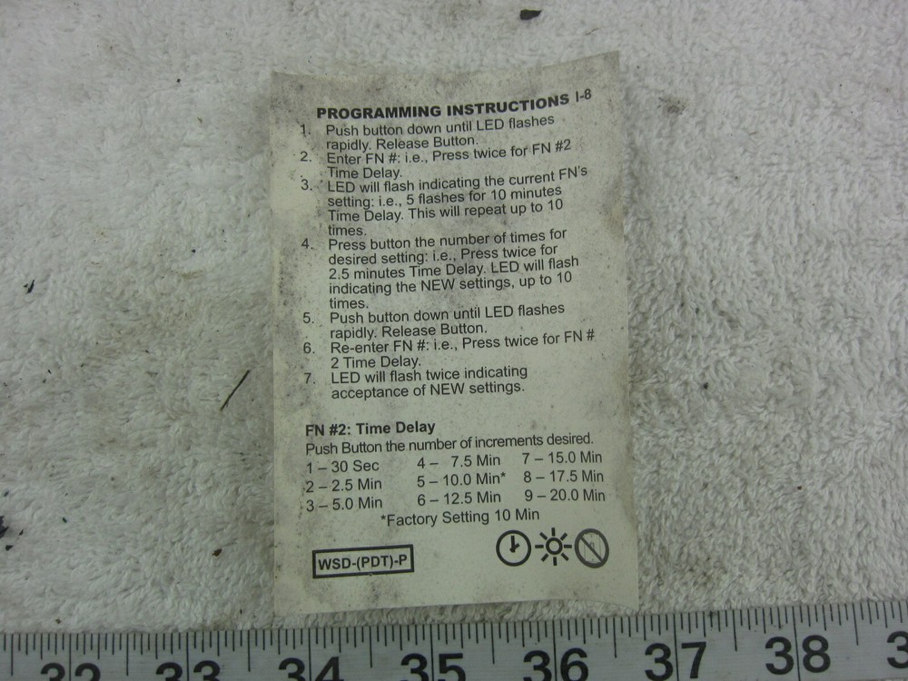 SensorSwitch WSD-W White PIR Wall Switch, Used