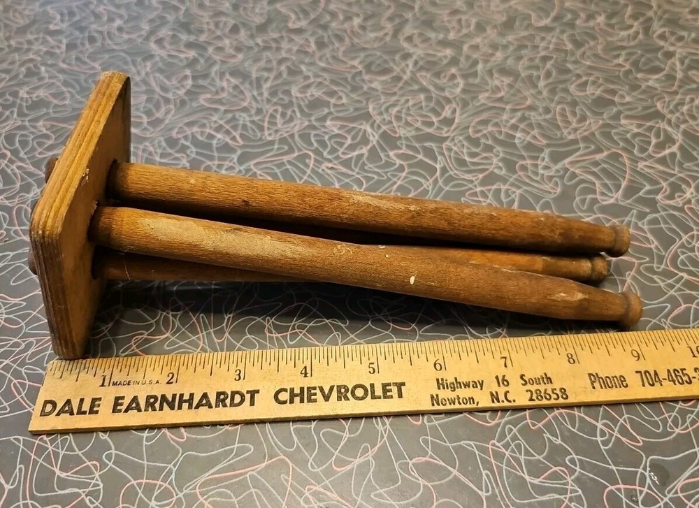 Solid Wood Dowel Old Twist Style Nutcracker Nut Opener Incomplete?