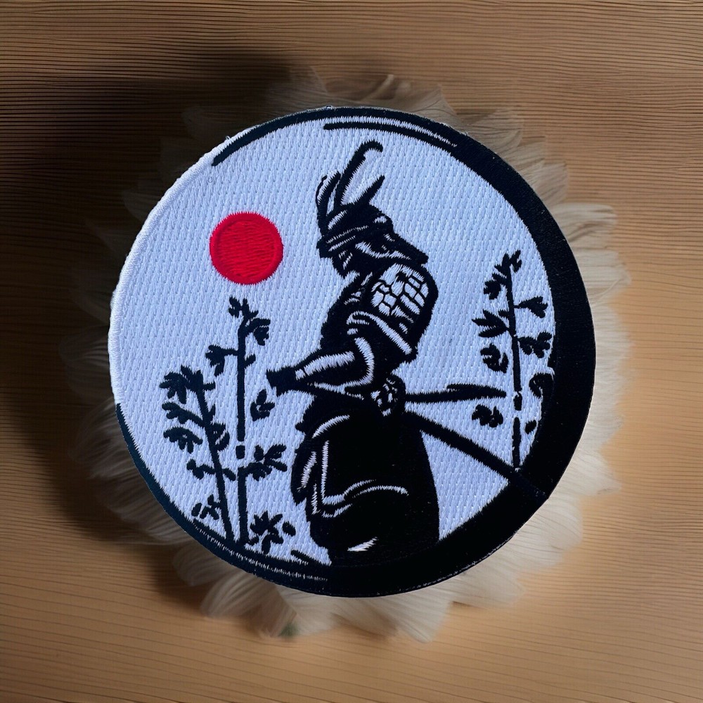 Cool Samurai Embroidered Hook/Loop Morale Patch