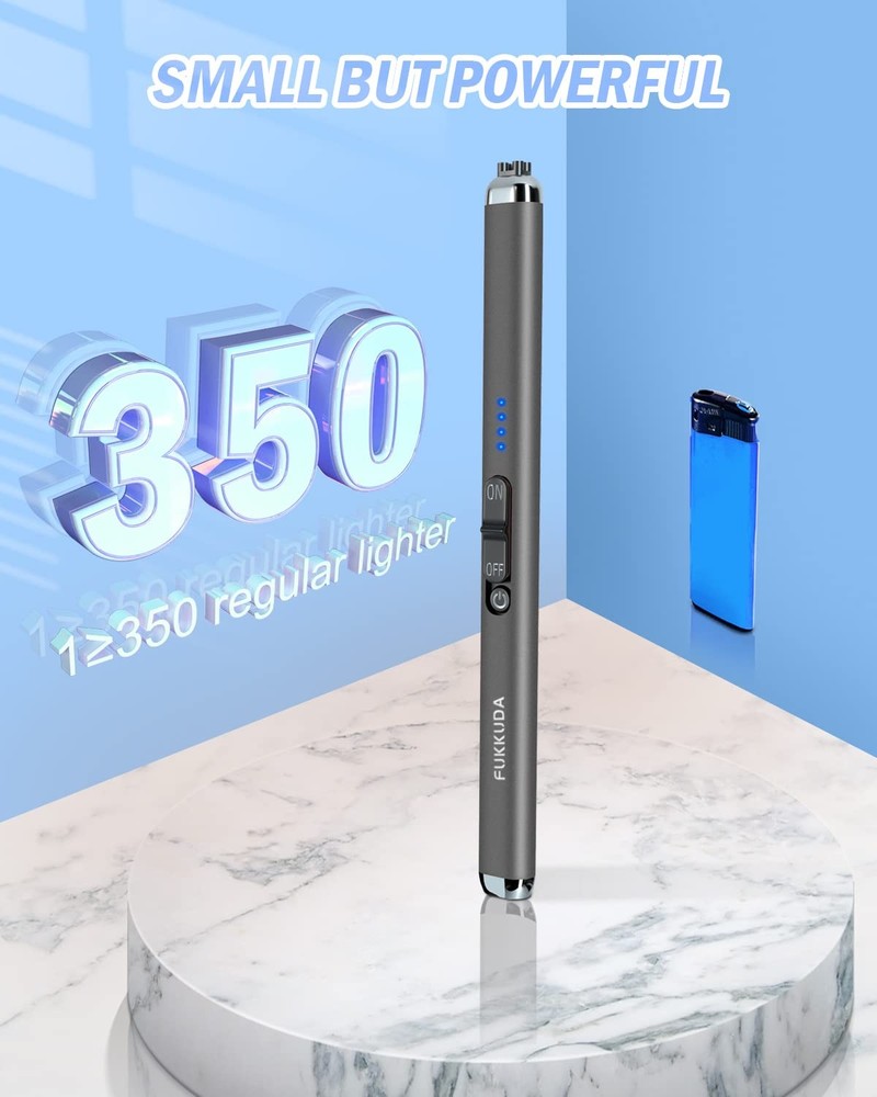 【Upgraded】 Dual Arc Electric Candle Lighter General Packaging, Gray