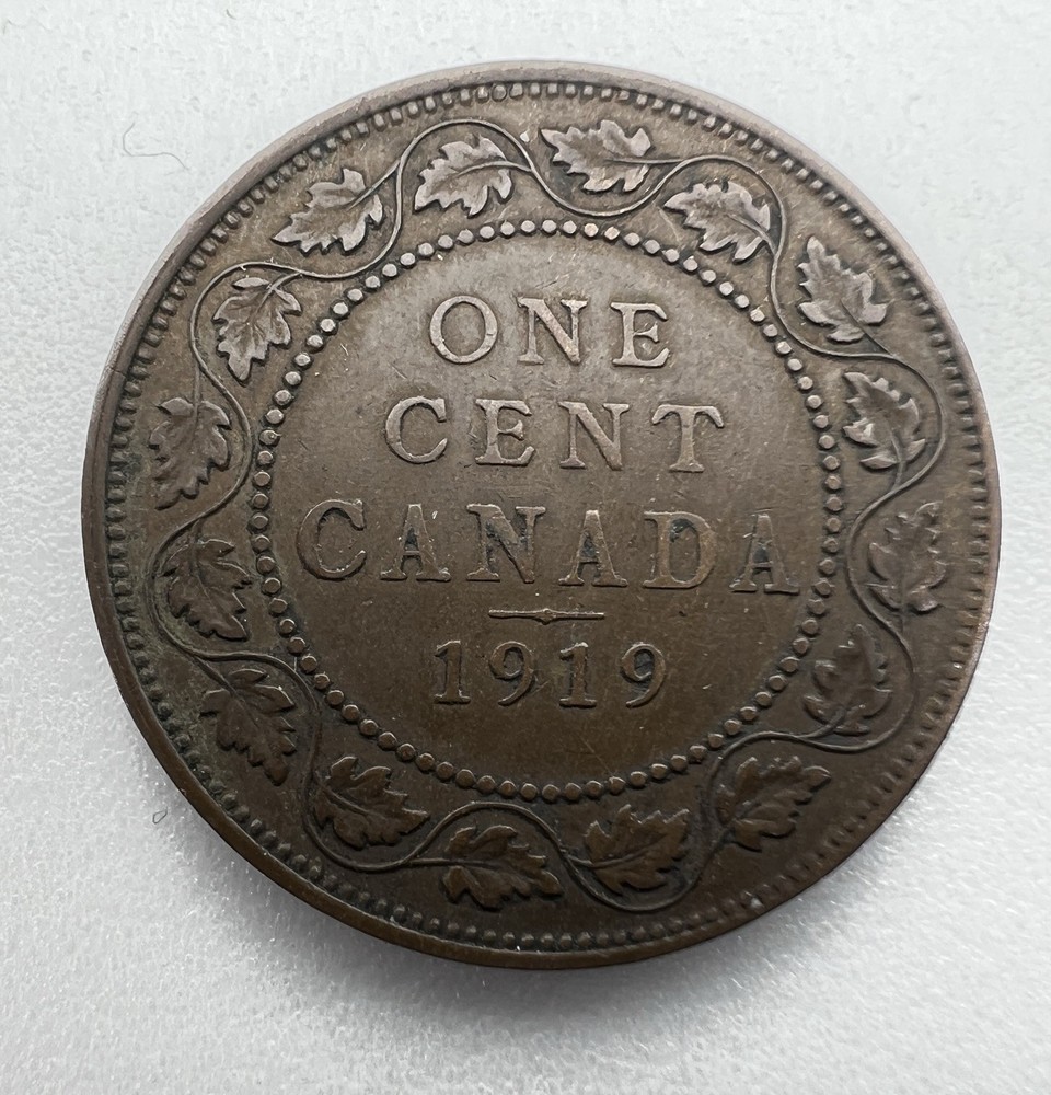 1919 Canada One Cent Large. King George