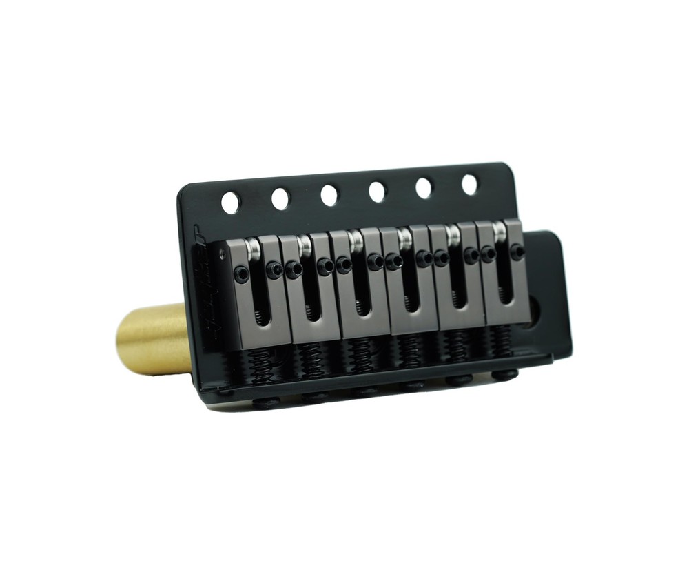 Guyker Guitar Tremolo Bridge with Brass Roller Saddle String Space Black
