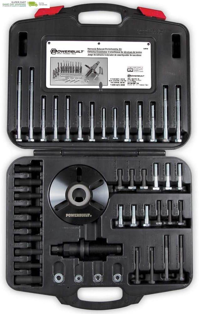 Powerbuilt Harmonic Balancer Puller Set, Remove and Install, Balancers on Car Ve