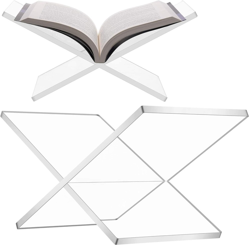 Clear Acrylic Book Holders 2 Pack NEW