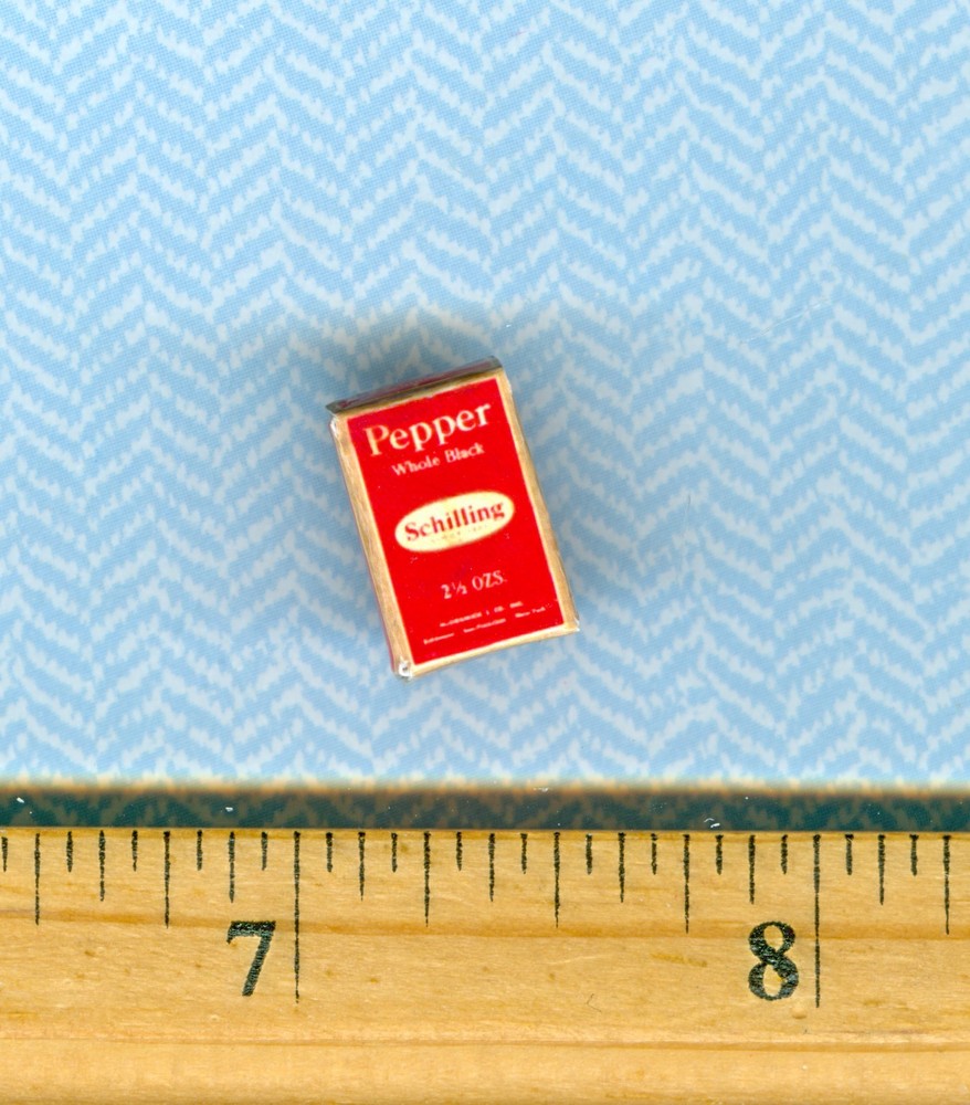 Dollhouse Miniature size spice Black Pepper Box