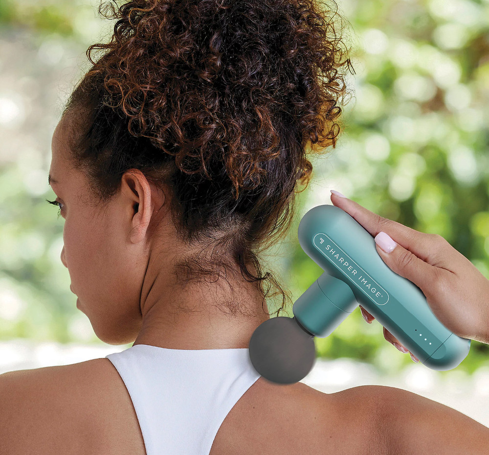 Massage Gun Sharper Image Powerboost Move 02 Percussion Massager Light Blue