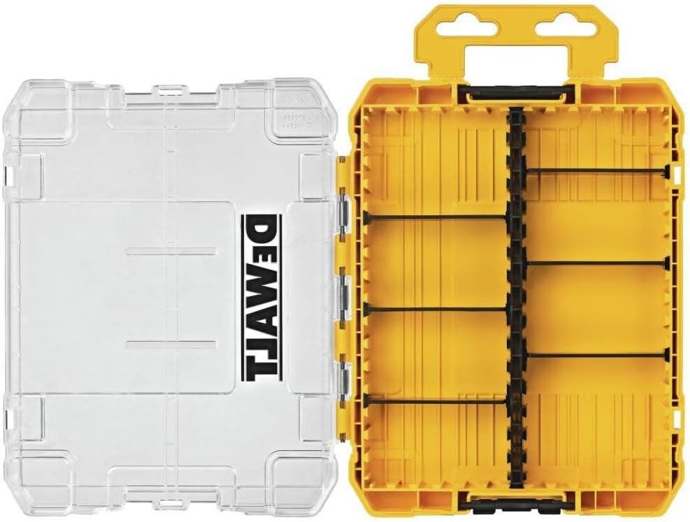 DEWALT Tool Box, Tough Case Organizer, Medium, 8-Compartments, for Small Tools++