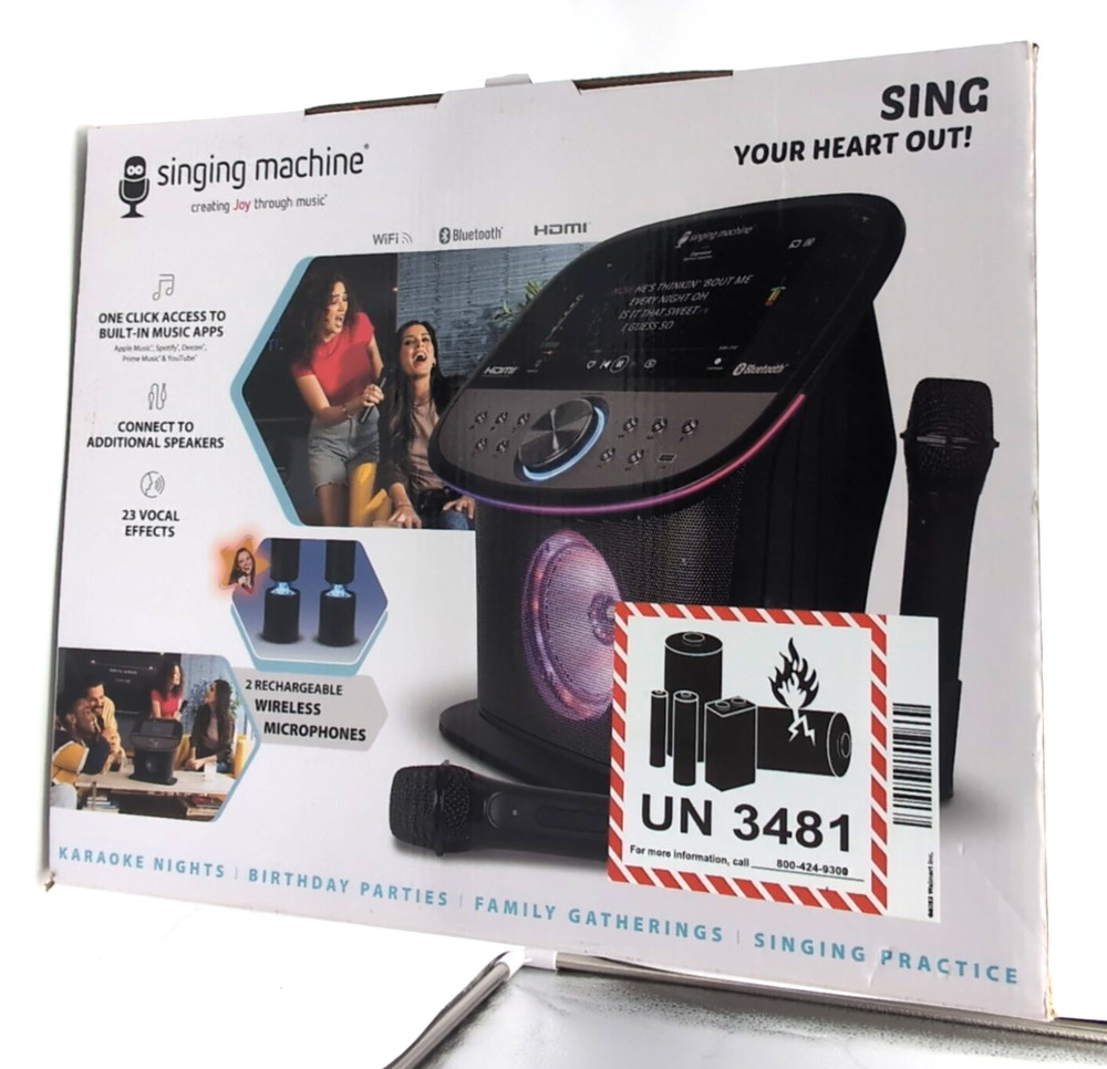 Singing Machine Pulse Premium Wi-Fi Karaoke System 10" Touchscreen Wireless Mics