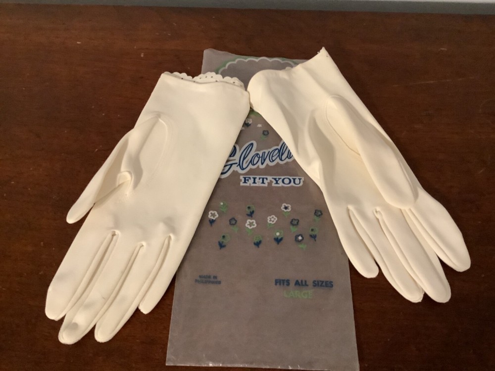 Glovlies white gloves one size