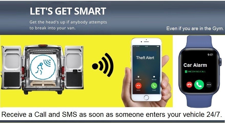 VAN-MINIBUS-CAR EASY-FIT Wireless Alarm Security System ALERT Mobile Call/SMS