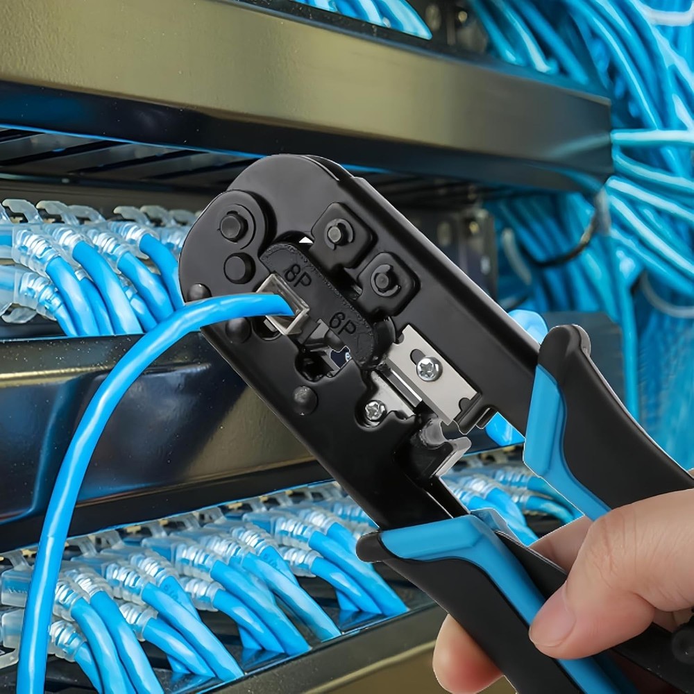 Multi-Function RJ45 Crimping Tool for Efficient Network Installation & Repair