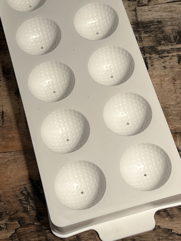 Ice Shapers 2 Part Ice Cube Tray 3D Golf Ball Shape Cubes