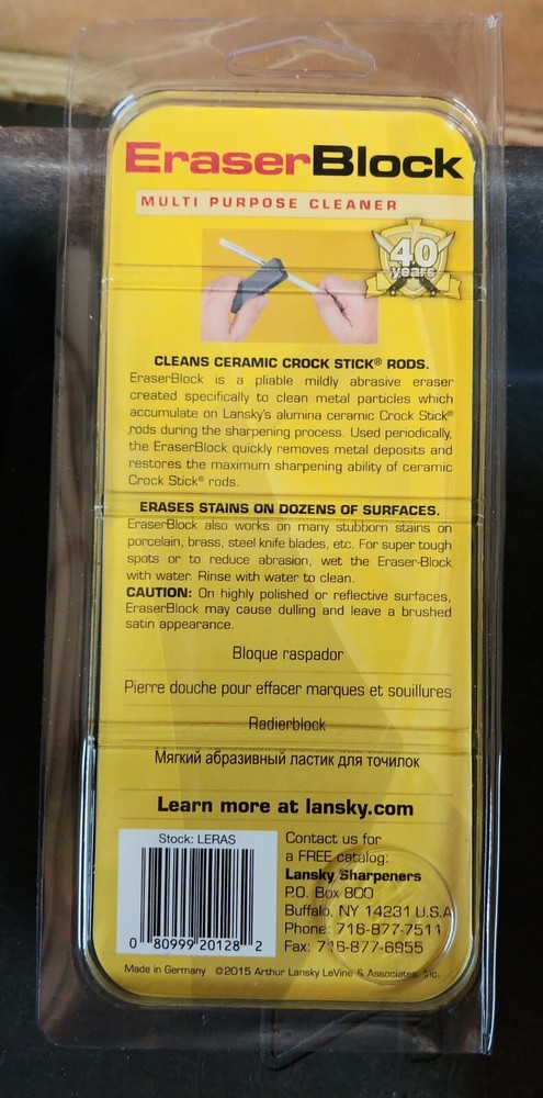 Lansky Sharpeners Eraser Block Multi Surface Cleaner, Maximum Efficiency