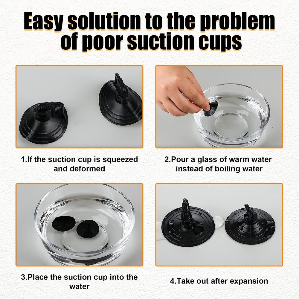 24 Pcs Car Glass Windshield Sunshade Suction Cups for Windows Visor Kitchen