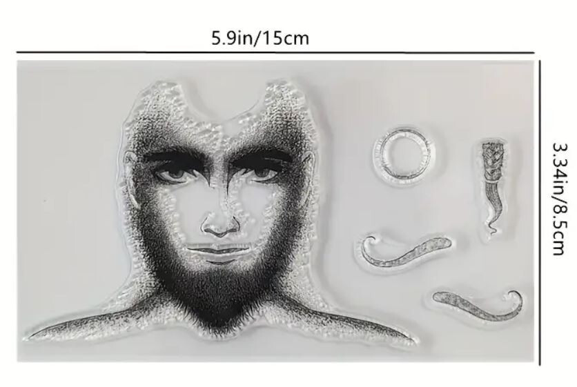 Interesting Face Clear Cling Stamp
