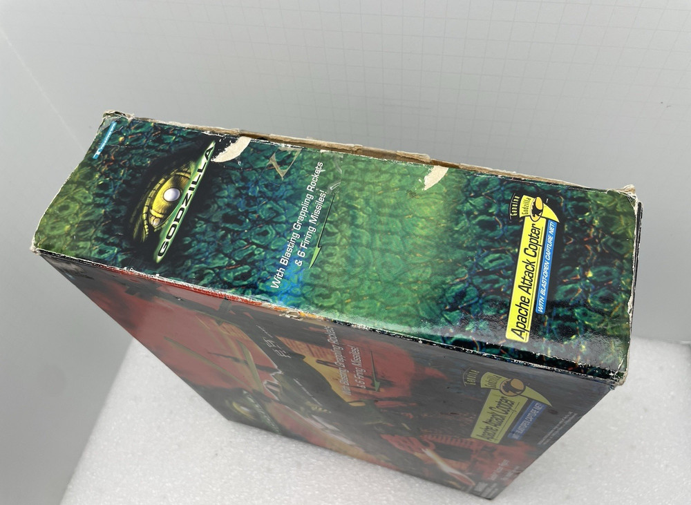 GODZILLA APACHE ATTACK COPTER TOY IN BOX 1998 TRENDMASTERS