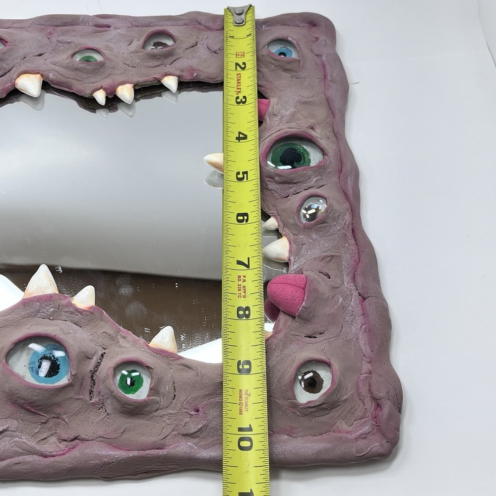 Weird Monster Eyes And Teeth Mirror