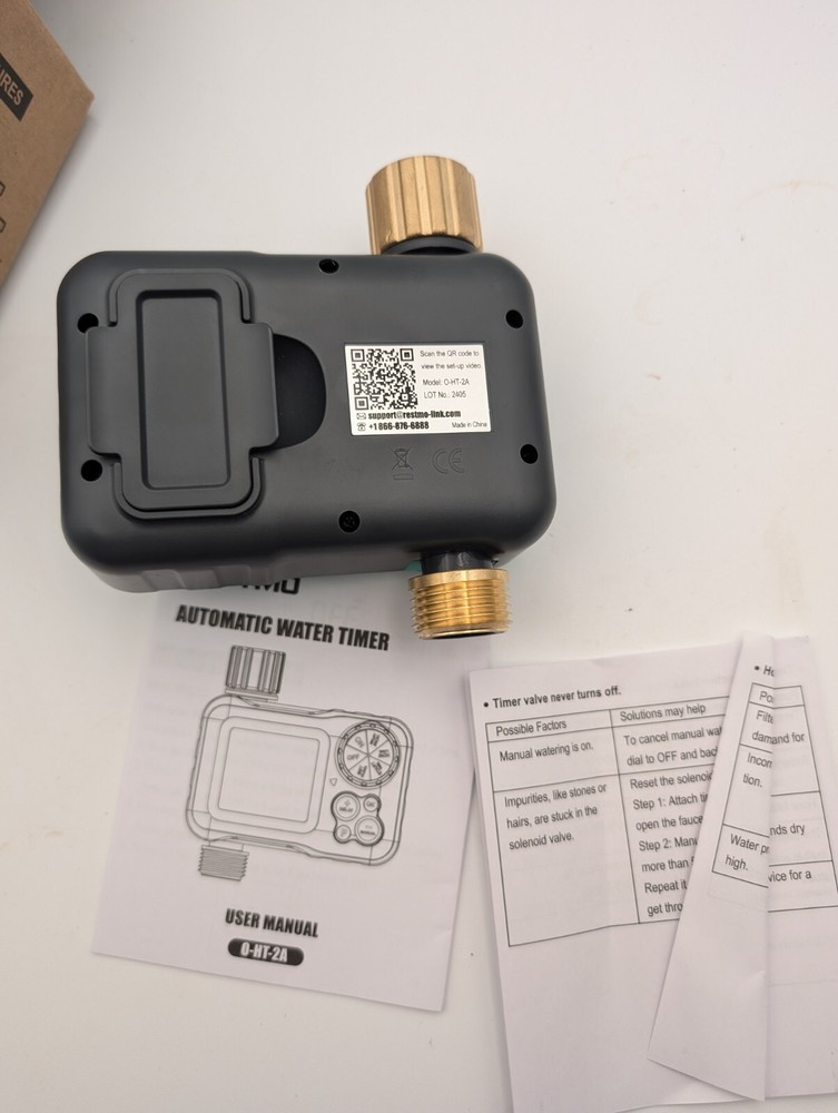 RESTMO Automatic water Sprinkler Timer Model O-HT-2A Open Box Tested