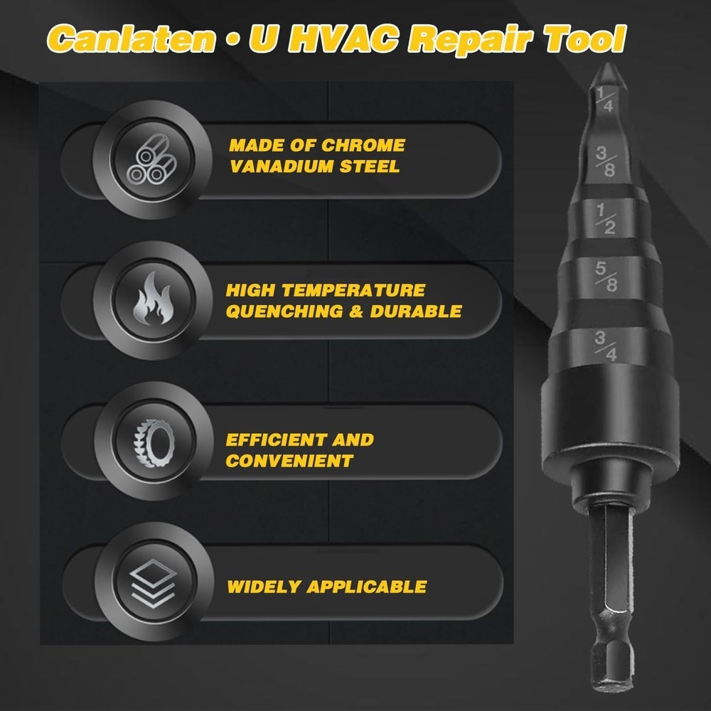 Portable HVAC Copper Pipe 5-in-1 Expander Tool with Multiple Drill Bits