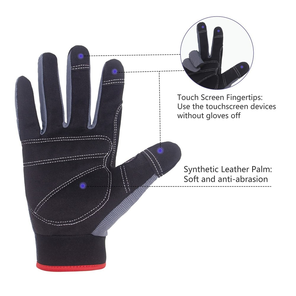 General Utility Light Work Gloves Breathable Stretchable Working Gloves for Men