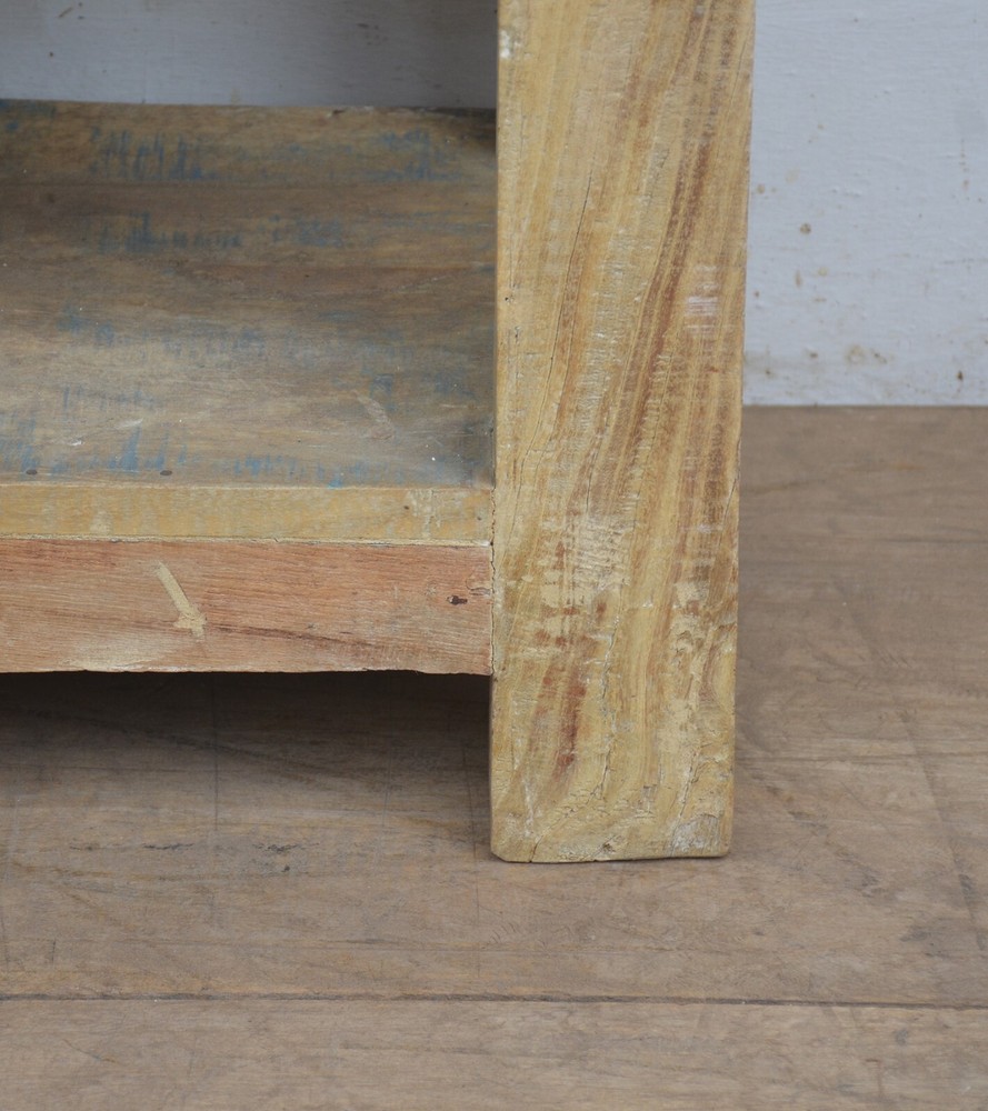 Reclaimed teak storage trunk with lower open shelf