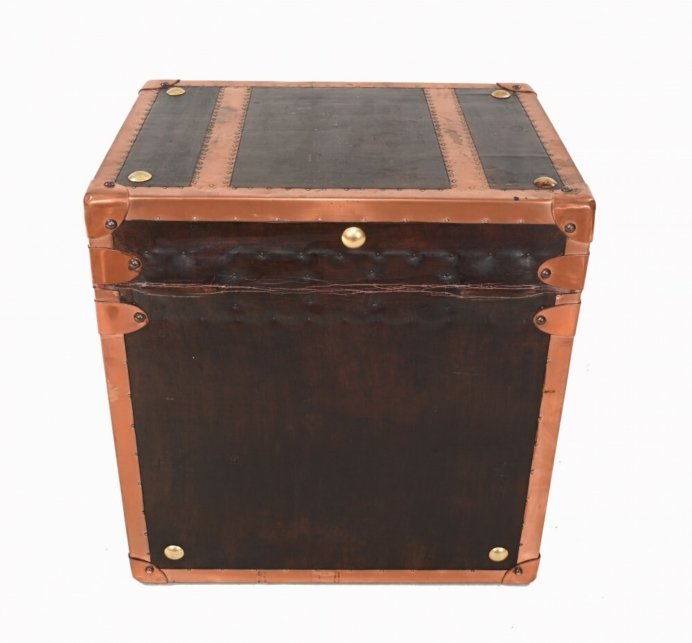 Steamer Trunk Luggage Box Case Side Table
