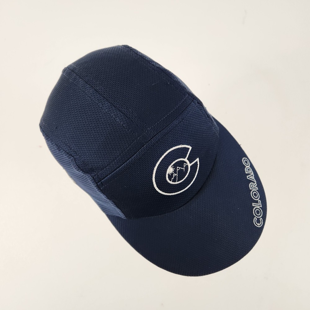 Headsweats Colorado Hat 5 Panel Blue Cap Adjustable Strap Running Biking