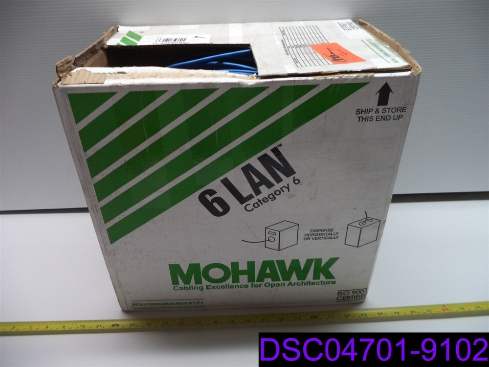 250' Mohawk Blue CAT6 6LAN Riser Non Plenum Communications Cable P/N M58292B